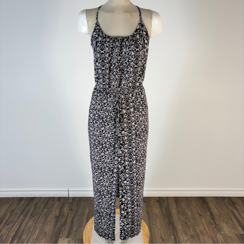 ❤️ Ripe Black and White Floral Maxi Dress S